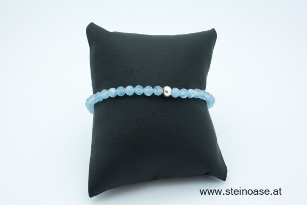 Armband Aquarmarin facettiert 4mm